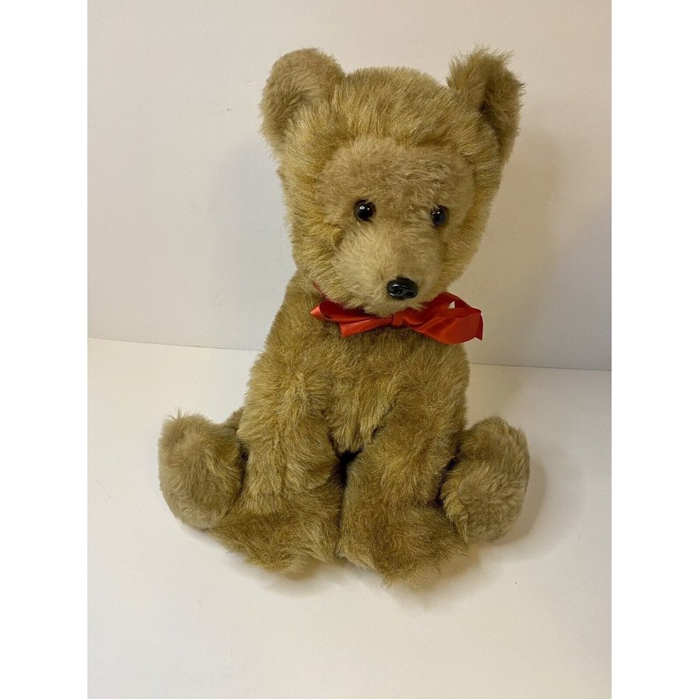 Dakin Pillow Pets 16” Stuffed Animal Plush Sitting Teddy Bear Brown 1976 Vintage